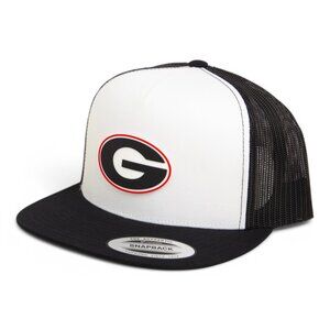 Georgia Bulldogs Power G 3D YP Snapback Flat Bill Trucker Hat- White/ Black